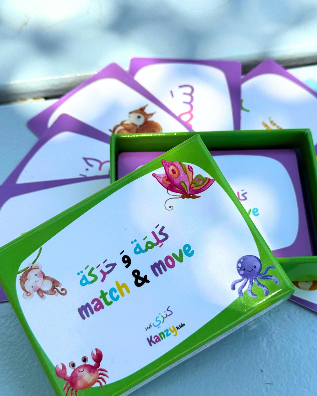 Match & Move: Arabic reading memory game for kids